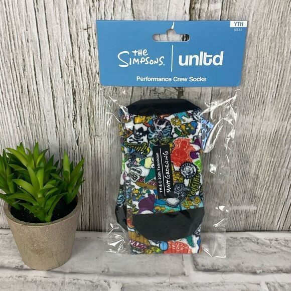 Lacrosse Unltd Limited Edition Simpsons Sock Youth Size 3-5 - Picture 1 of 6